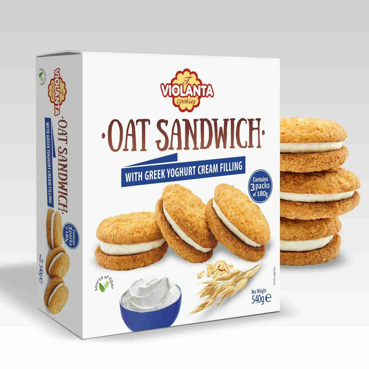 Violanta オーツ ビスケット サンドイッチ 540g