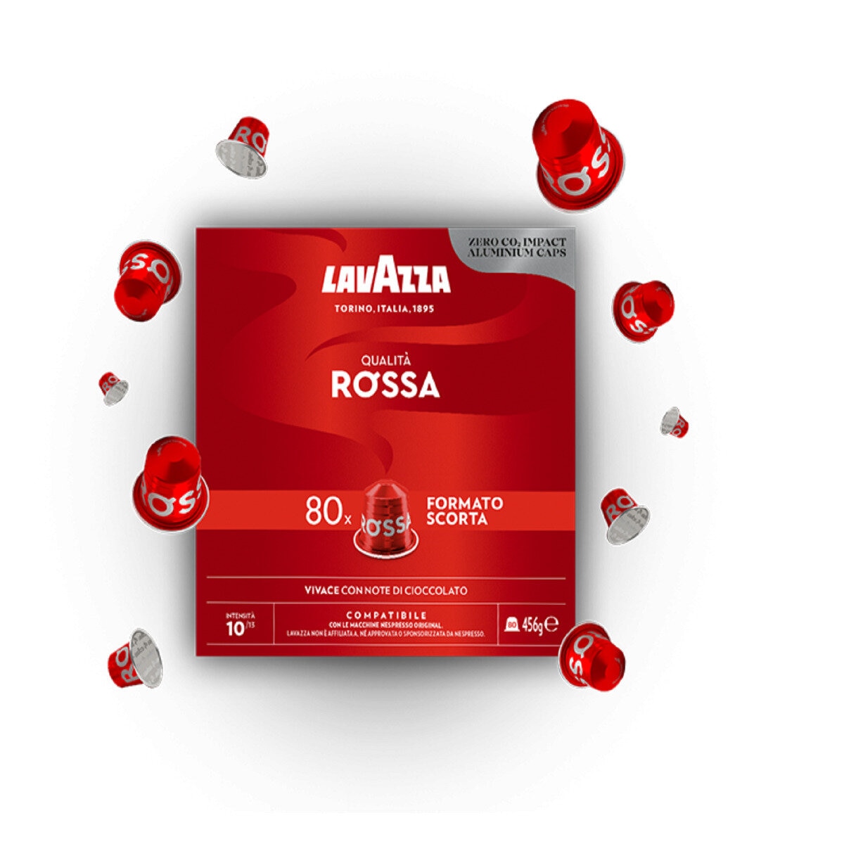 LAVAZZA ネスプレッソ互換カプセル80個 クオリタ・ロッサ
