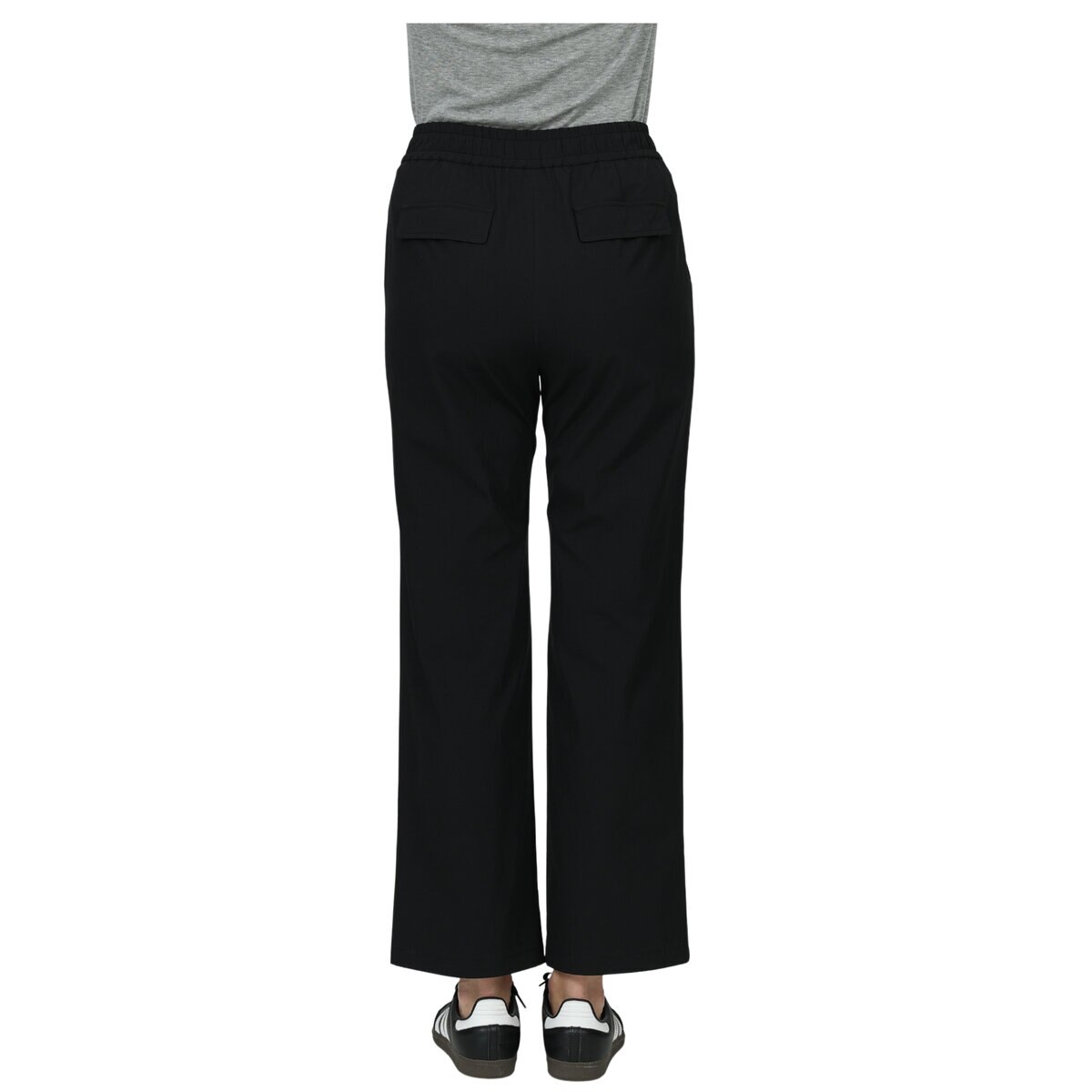 ソレチア レディース ナイロンワイドパンツ ブラック S