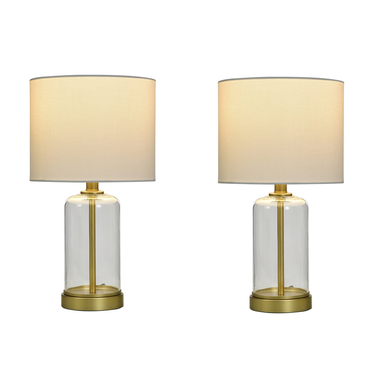 STYLE CRAFT ガラステーブルランプ 2個セット