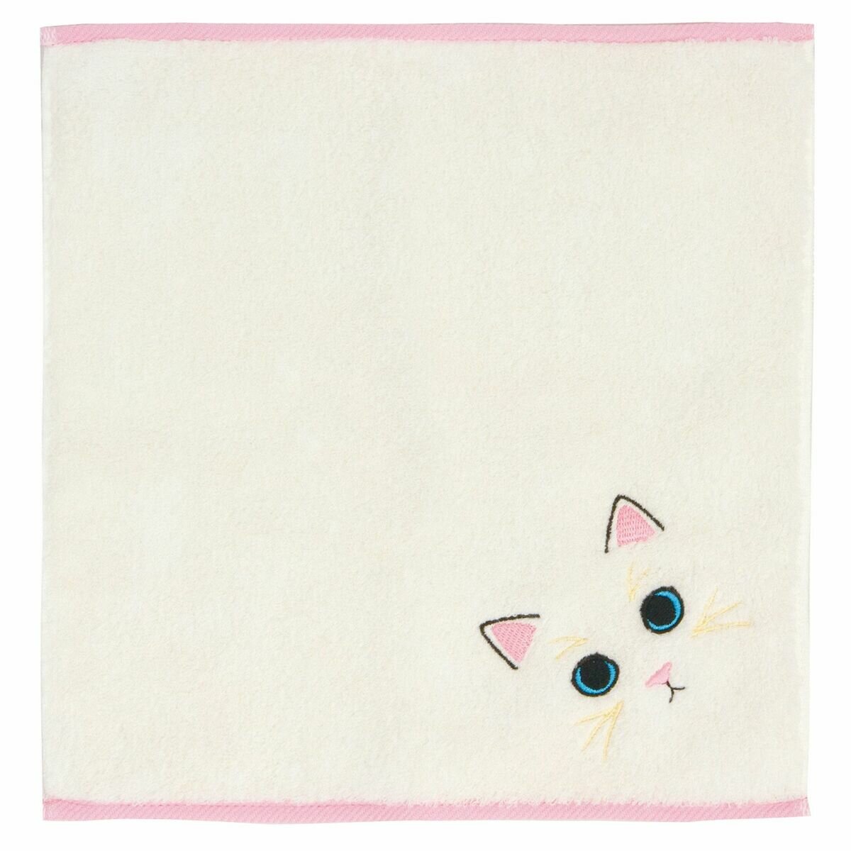 Uchinoko うちのニャンコ毛並ハンカチ 25cm x 25cm 4枚組 ミケ/白猫