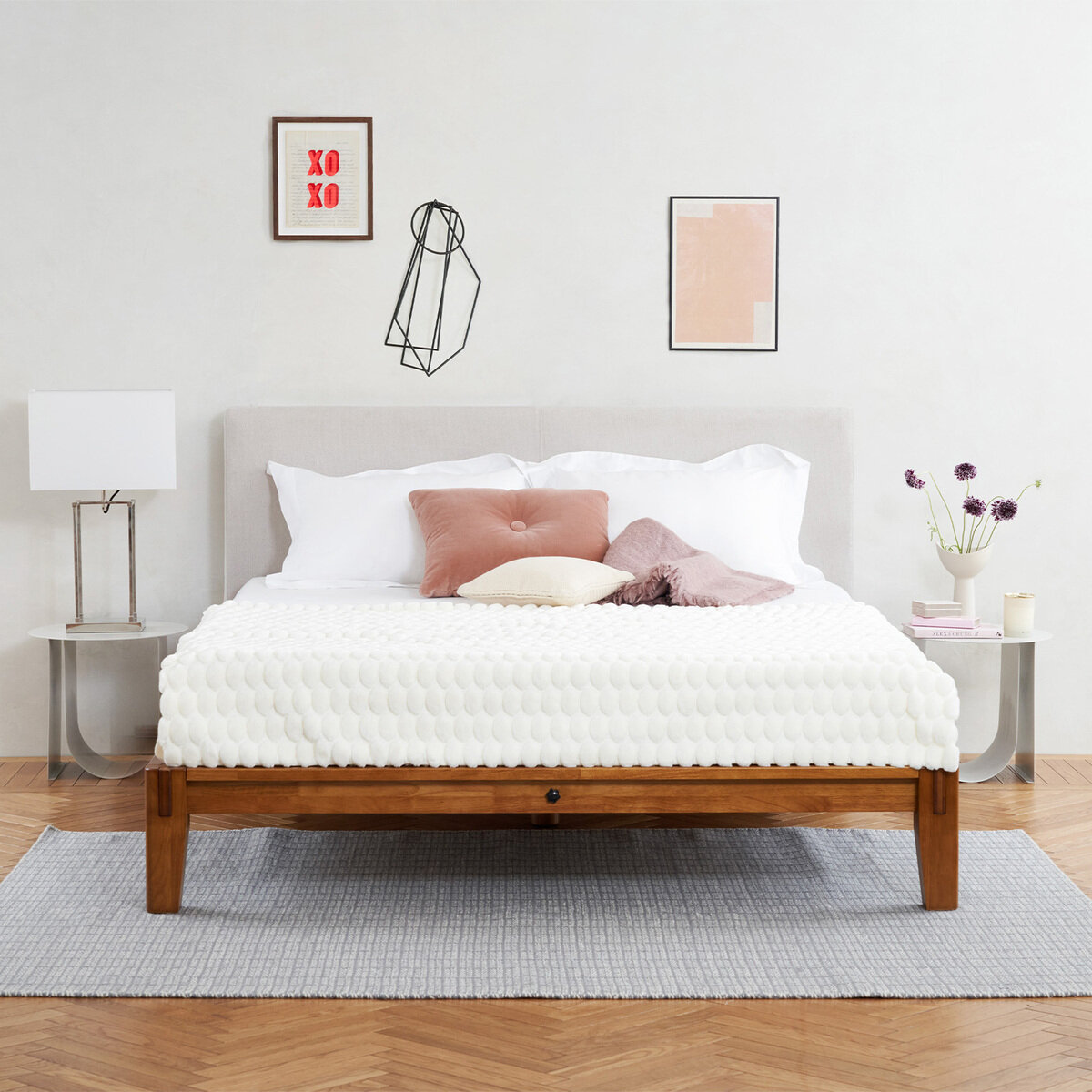 guguスリープ セミダブルベッドフレーム+ベッドボードセット（リサイズ