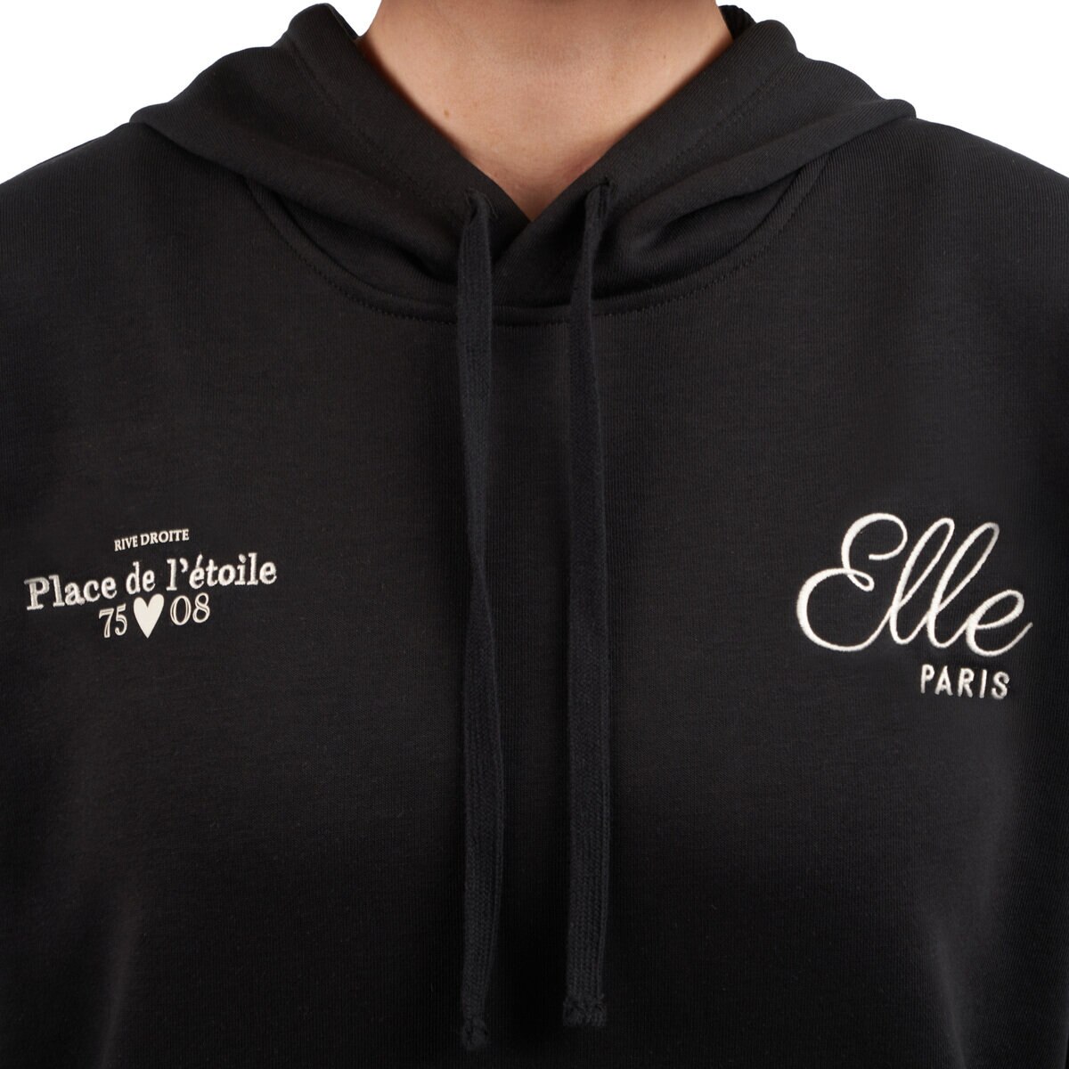 エル レディース ロゴ パーカー ブラック S