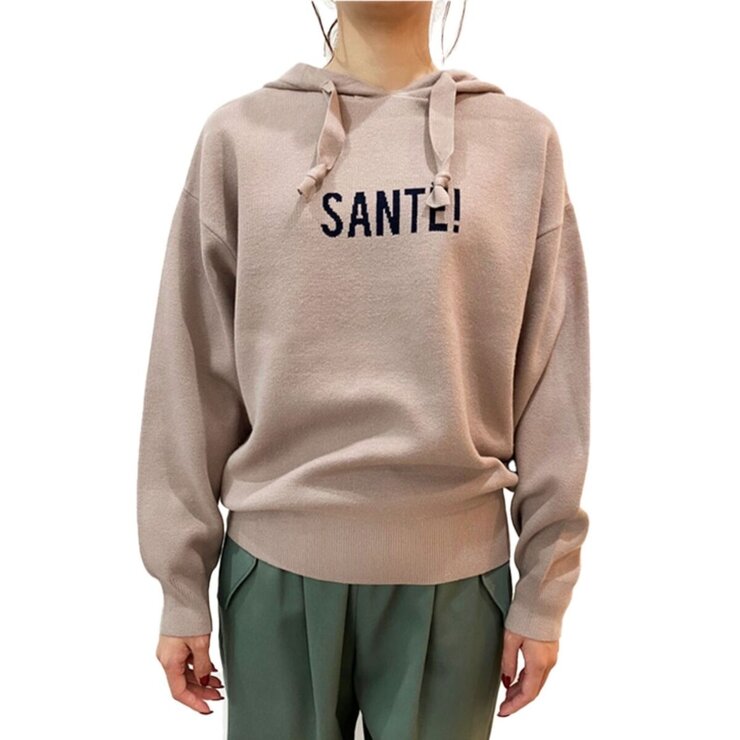 プチエスポワール レディース フード付きニット