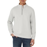 カークランドシグネチャー メンズ 1/2 ジップ トップ ライトグレー L