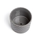 オーバー＆バック ハニカム セラミックプランター 直径20cm x 高16.5cm 2個セット イエロー&グレー
