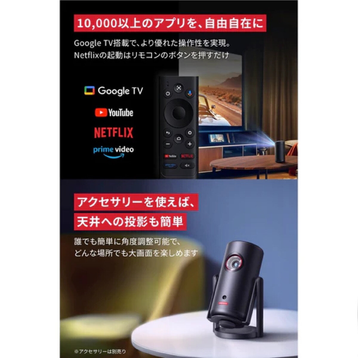 Anker（アンカー）ネビュラ Capsule 3 Laser モバイルレーザープロジェクター D2426N12