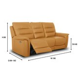 HTL レザーパワーリクライニングソファ