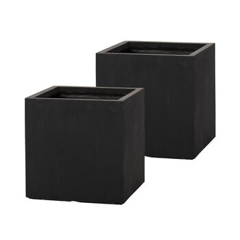 ヤマテー ベータ キューブプランター XXS 23cm 2個セット ブラック ZZ-C14K23Ex2