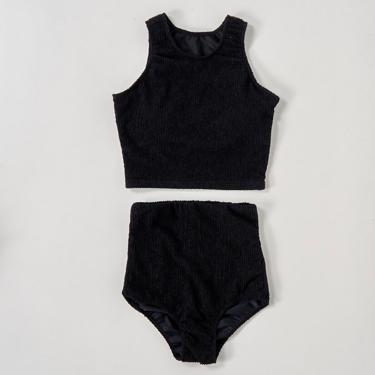 オーシャンパシフィック レディース 水着2点セット ブラック M