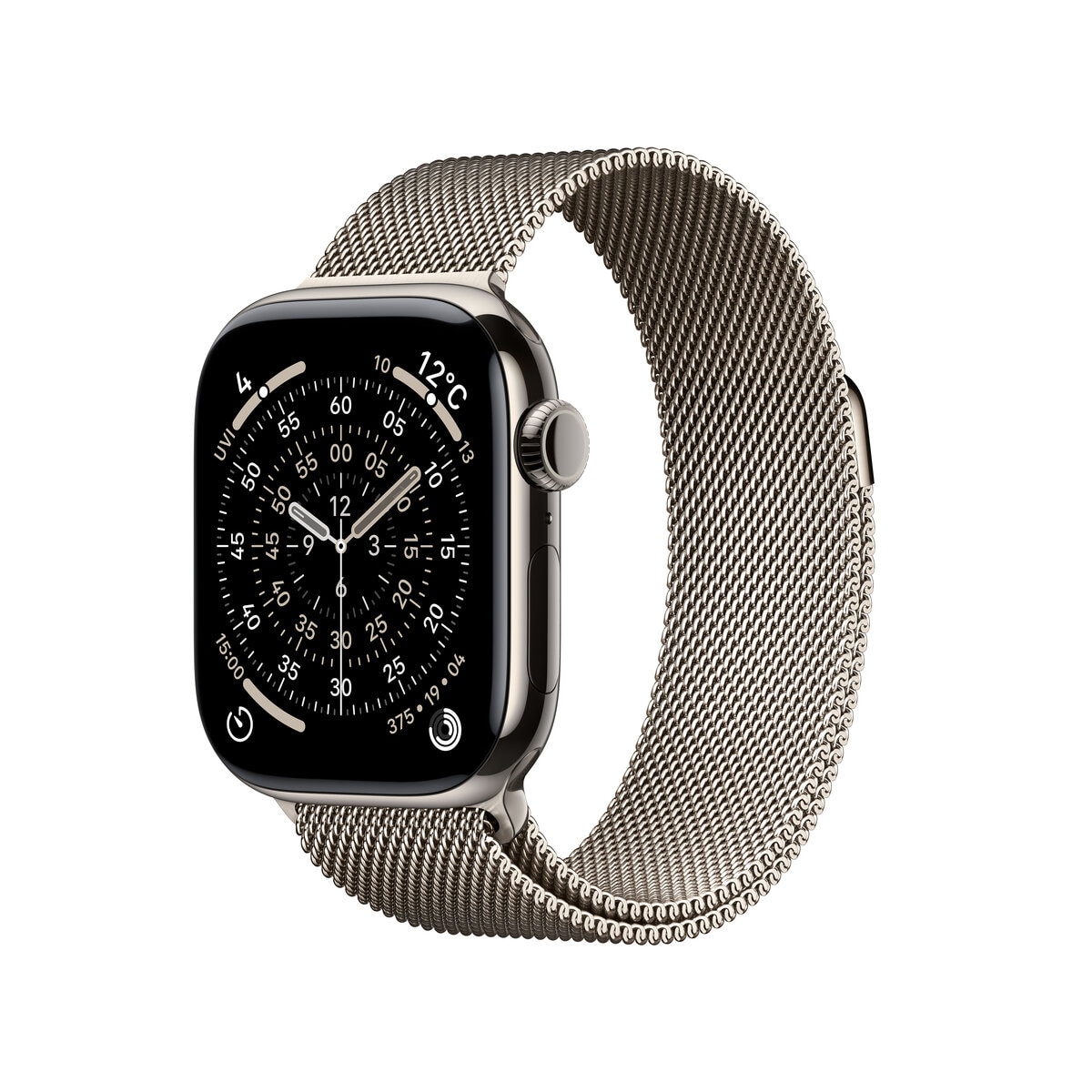 Apple Watch S11 Cellular 42mmナチュラルチタニウムケースとナチュラルミラネーゼループ