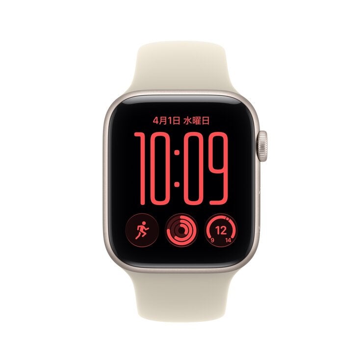 Apple Watch SE 3 GPS+Cellular 44mmスターライトアルミニウムケースとサンドスポーツバンド - M/L Apple Watch SE 3 GPS+Cellular 44mmスターライトアルミニウムケースとサンドスポーツバンド - M/L