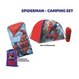 キッズキャンピングセット テント 寝袋入り-スパイダーマン
