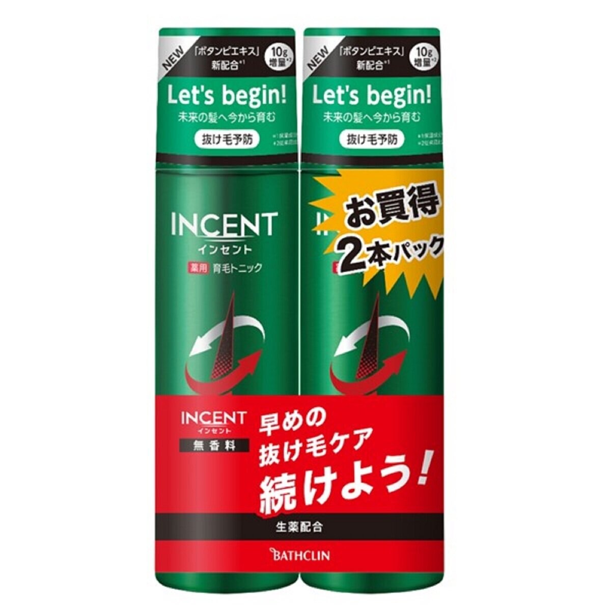 INCENT 薬用育毛トニック 無香料 190g x 2pack