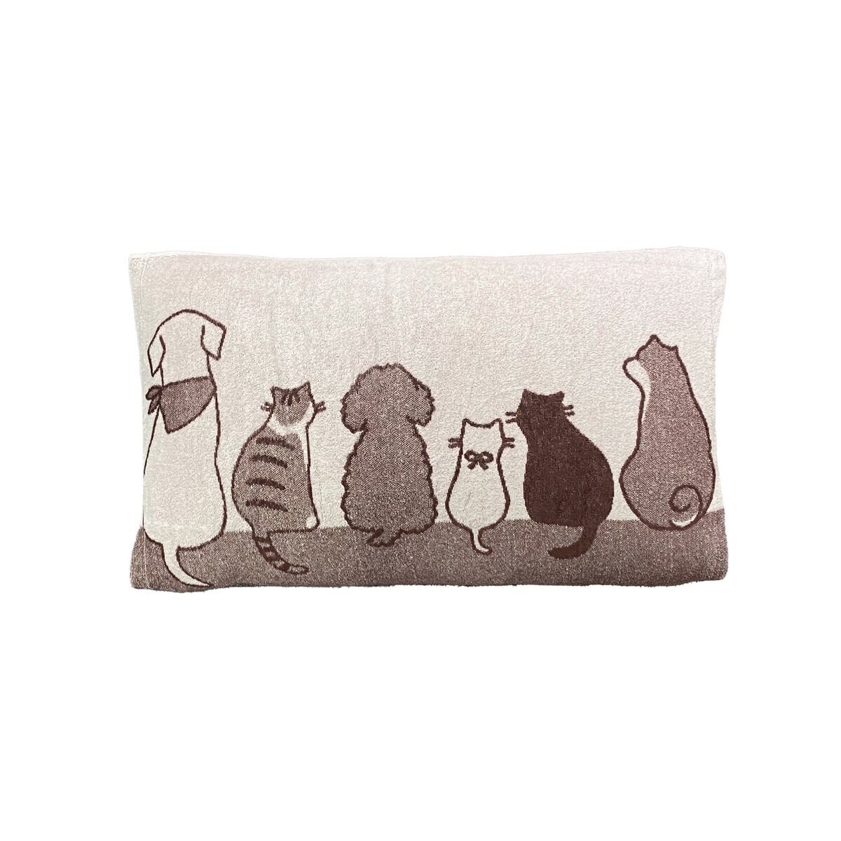 のびのびまくらカバー 4枚入り 約36×58cm イヌとネコ