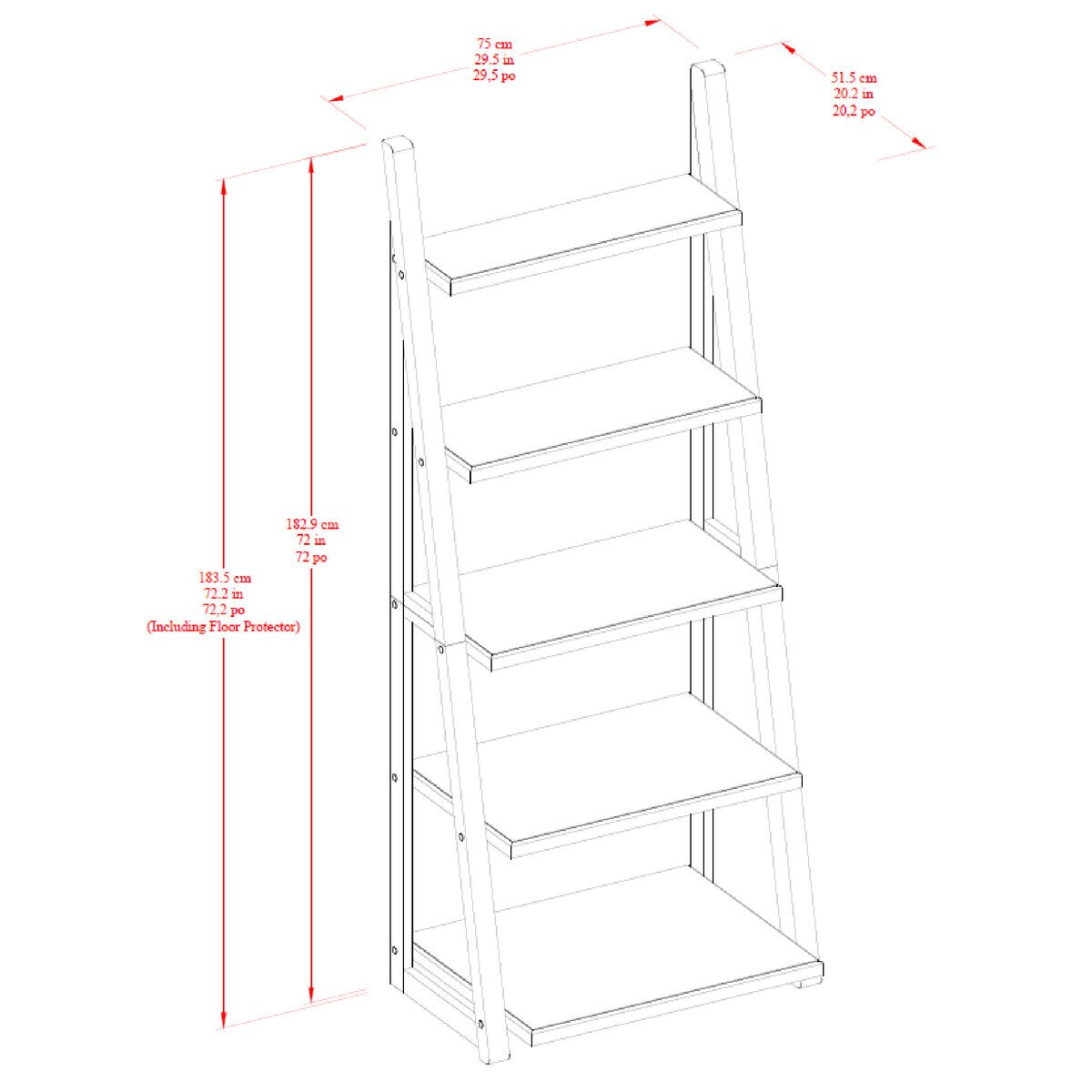 Bayside Furnishings Langston ブックケース | Costco Japan