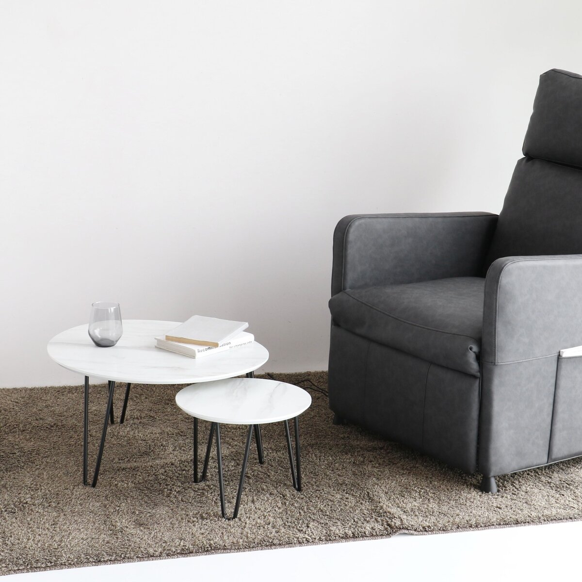 大理石調 ネストテーブル 大理石調 ネストテーブル