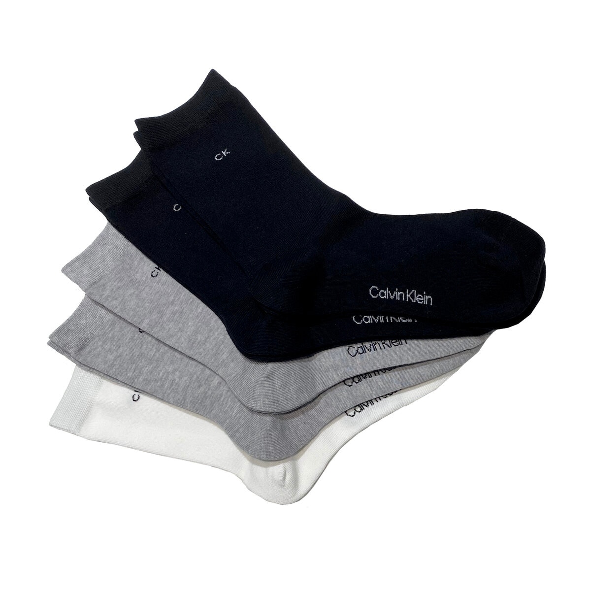 カルバンクライン ウィメンズ クルー ソックス 5足組