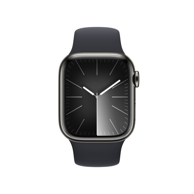 Apple Watch Series 9(GPS + Cellularモデル)- 45mmグラファイトステンレススチールケースとミッドナイトスポーツバンド - S/M Apple Watch Series 9(GPS + Cellularモデル)- 45mmグラファイトステンレススチールケースとミッドナイトスポーツバンド - S/M