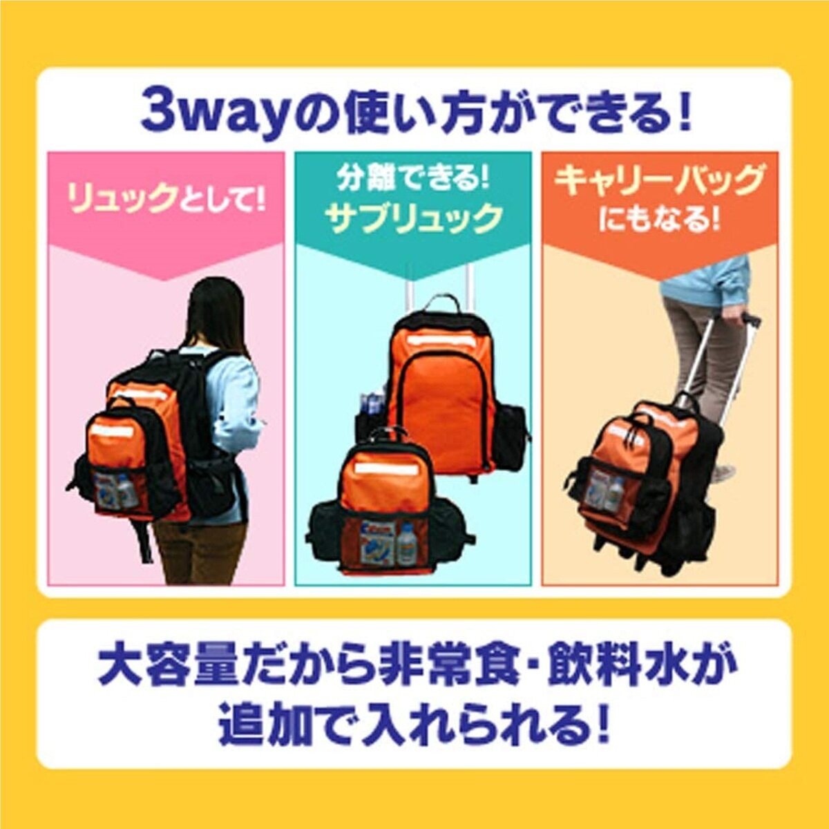 アイリスオーヤマ 避難リュックセット家族用22点 O-HR-22K