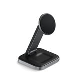 Satechi 2-in-1 フォアダブル QI2 ワイヤレスチャージングスタンド グレー