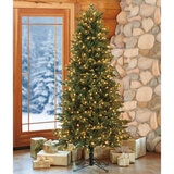 クリスマスツリー スリム型 電飾付き 約198cm