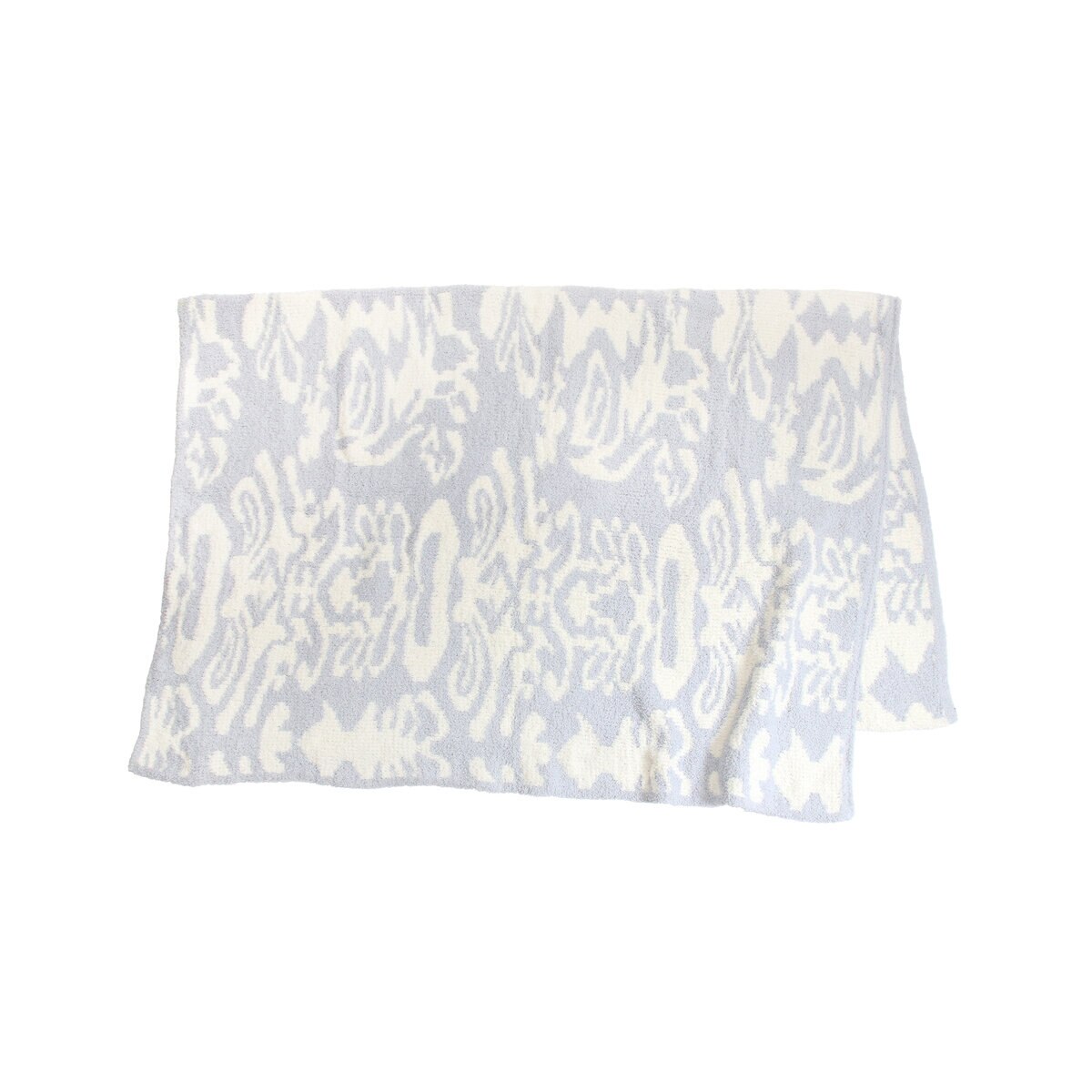 カシウエア ブランケット ダマスク 132×177cm アイスブルー/クリーム カシウエア ブランケット ダマスク 132×177cm アイスブルー/クリーム