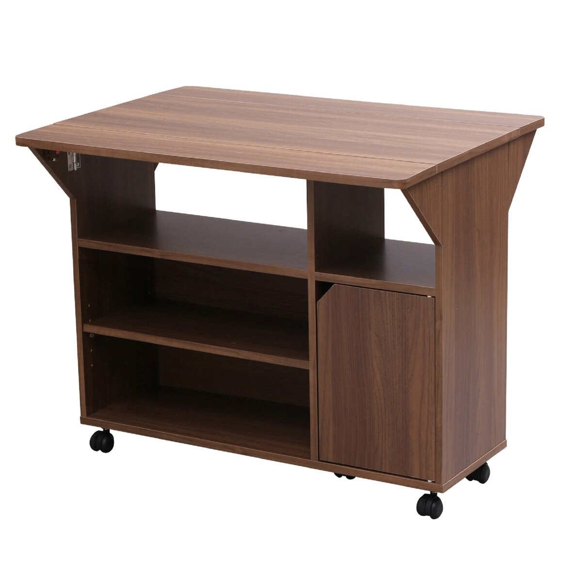 アイリスオーヤマ 扉付きキッチンワゴン 奥行37～64.4cm TKW-90