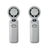 Seena 冷却プレート付 リン酸鉄バッテリー ハンディファン 2個セット グレー×グレー