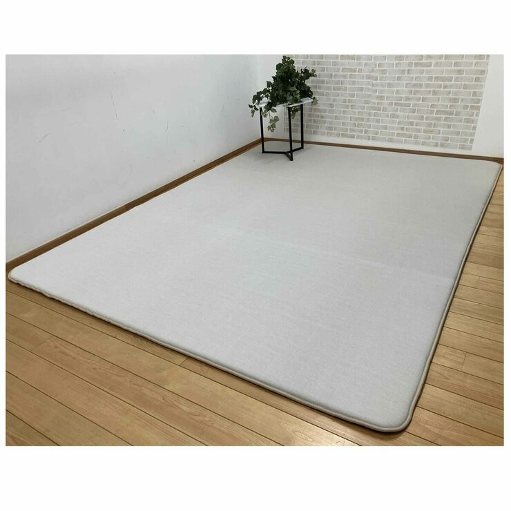 昭和西川 極厚冷感ラグ 200x270cm ベージュ