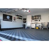 Moto Floor セルフドレイン ガレージフロアタイル 48枚 グラファイト