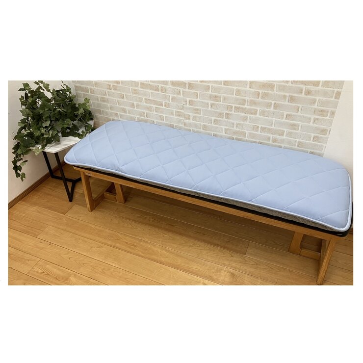 昭和西川 冷感フロアクッション ブルー