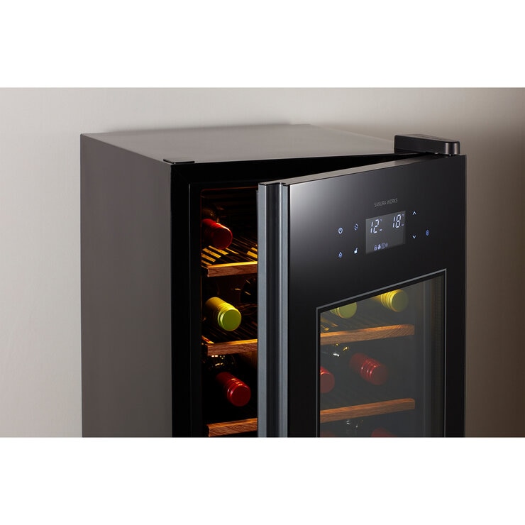 さくら製作所 ワインセラー/38本用/ZERO Advance/2温度/ブラック/SA38-B