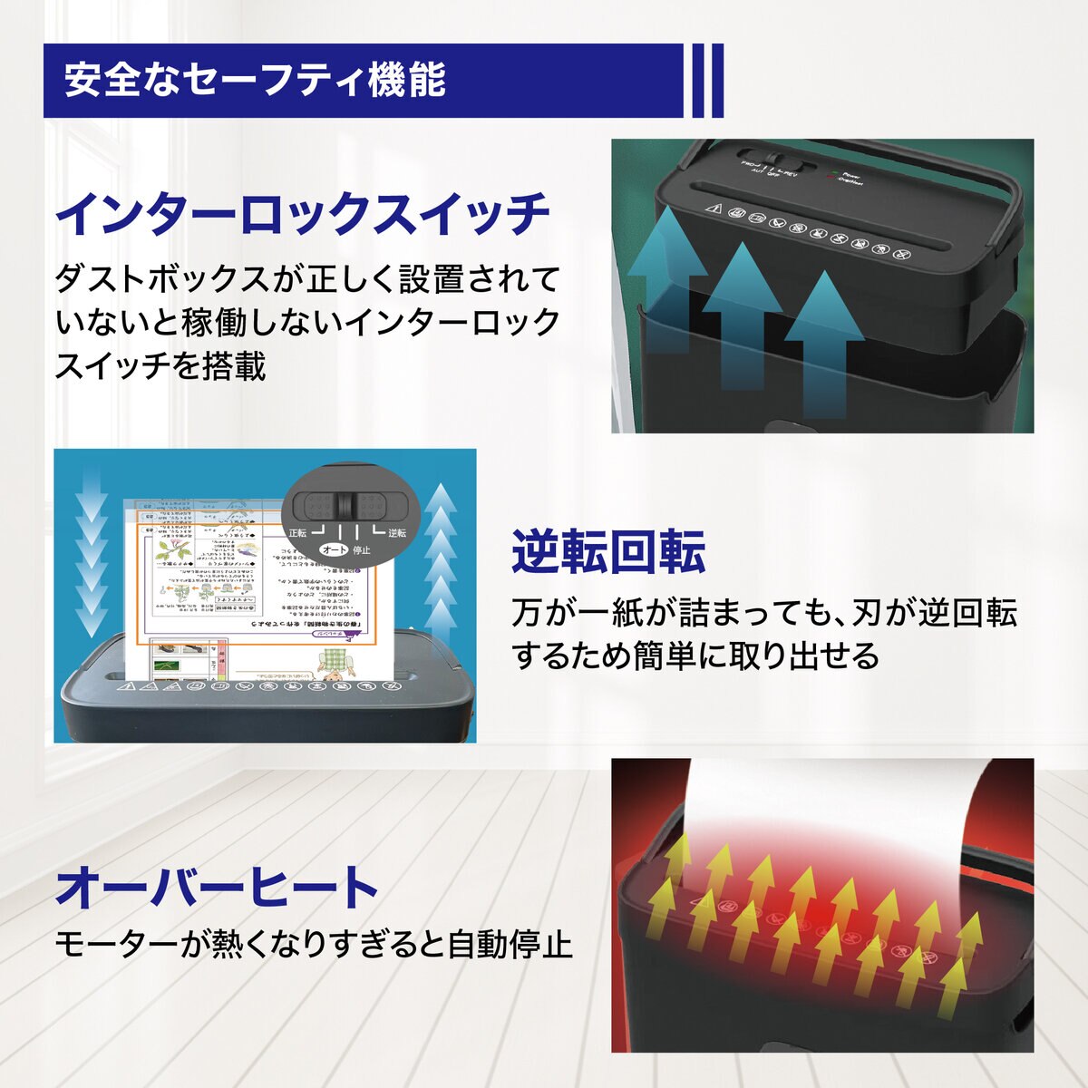 オーロラ 楽々取っ手付きシュレッダー ES480CK