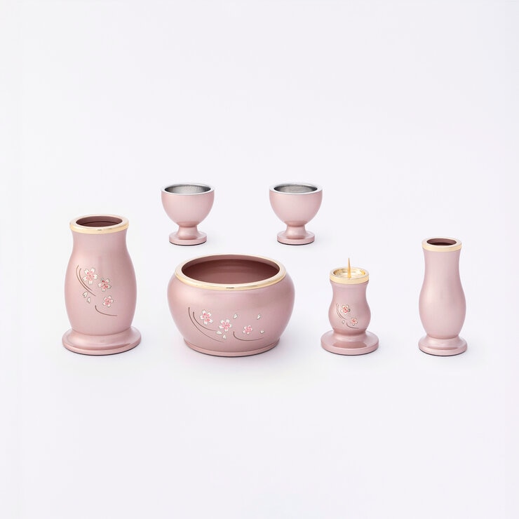 仏具 モーリス 6点セット 桜彫入 2.5 仏具 モーリス 6点セット 桜彫入 2.5