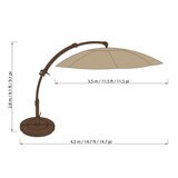 シーズンズセントリー 11.5フィート (3.3m) ヨーロッパ風 カンチレバー パラソル シーズンズセントリー 11.5フィート (3.3m) ヨーロッパ風 カンチレバー パラソル