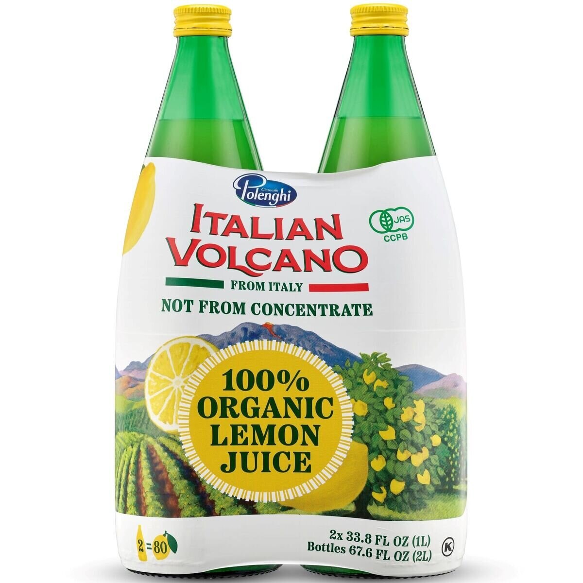 イタリアン ボルケーノ 100 オーガニックレモンジュース 1L x 2本 Costco Japan