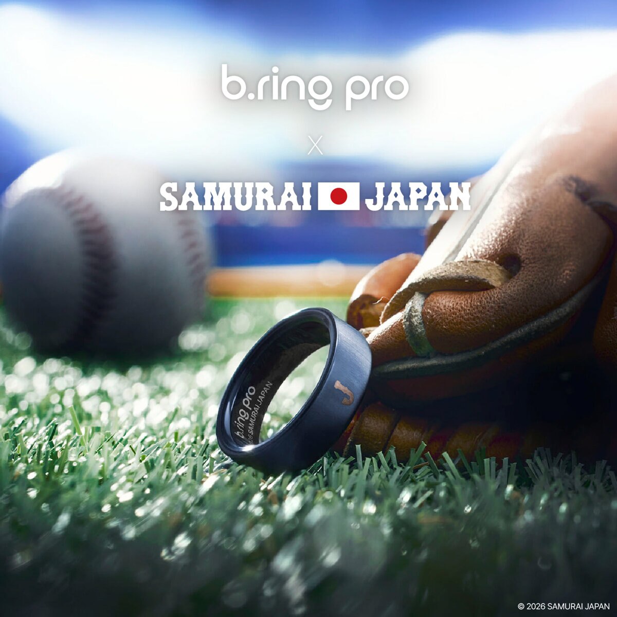 【9号】ブリング Pro 侍ジャパン × b.ring コラボ スマートリング BP095 SBLRNG