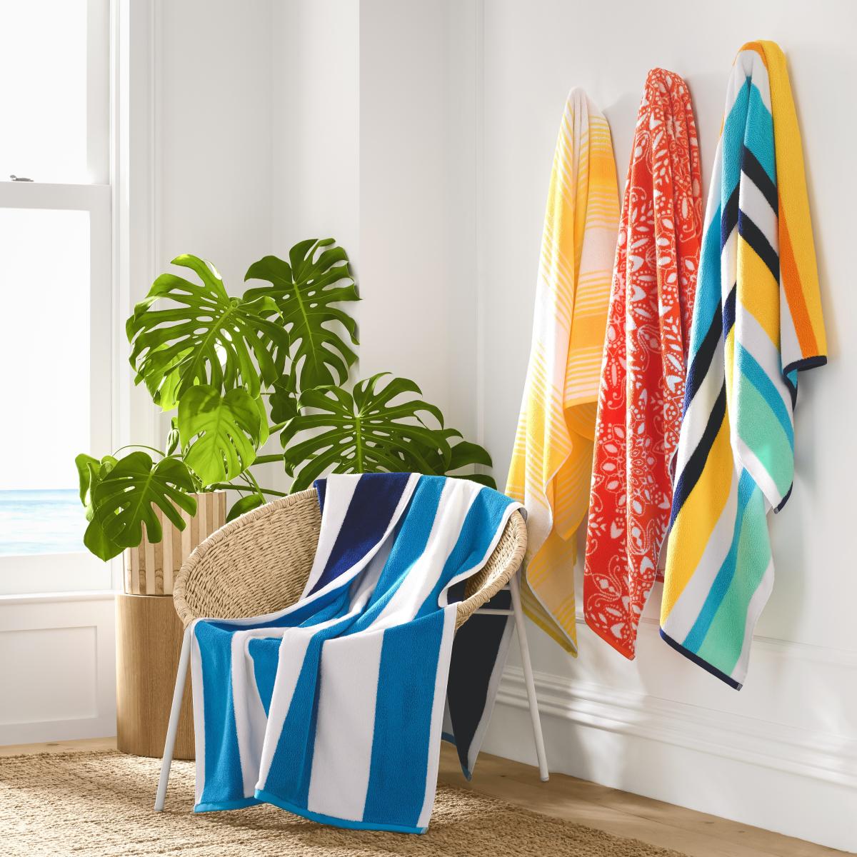 ロフト リゾートタオル 88cm x 177cm リバーシブルカバナハワイアンオーシャン