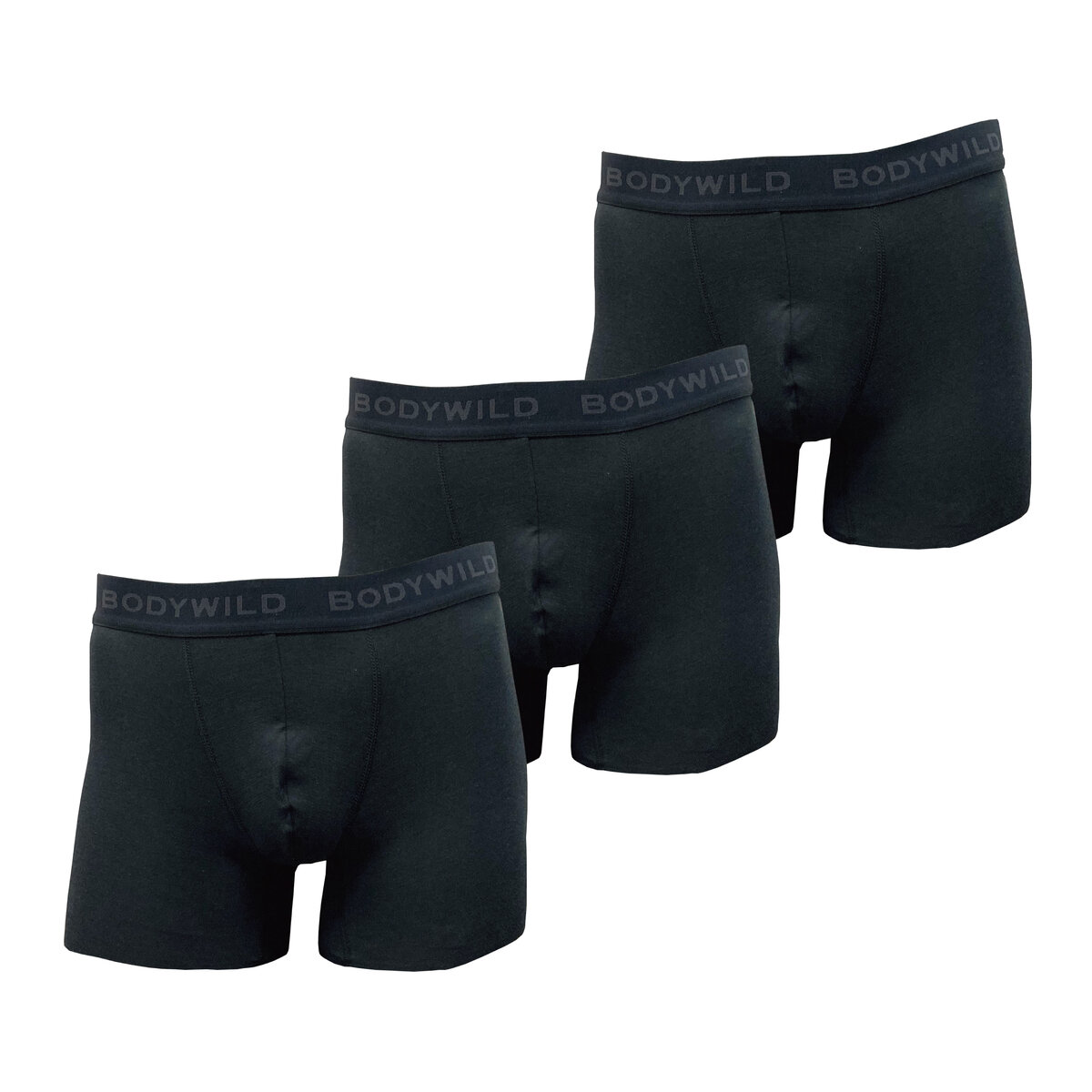 ボディワイルド カットオフ ボクサー 3枚組 ブラック L