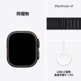 Apple Watch Ultra 3 Cellular 49mmブラックチタニウムケースとブラックアルパインループ - L