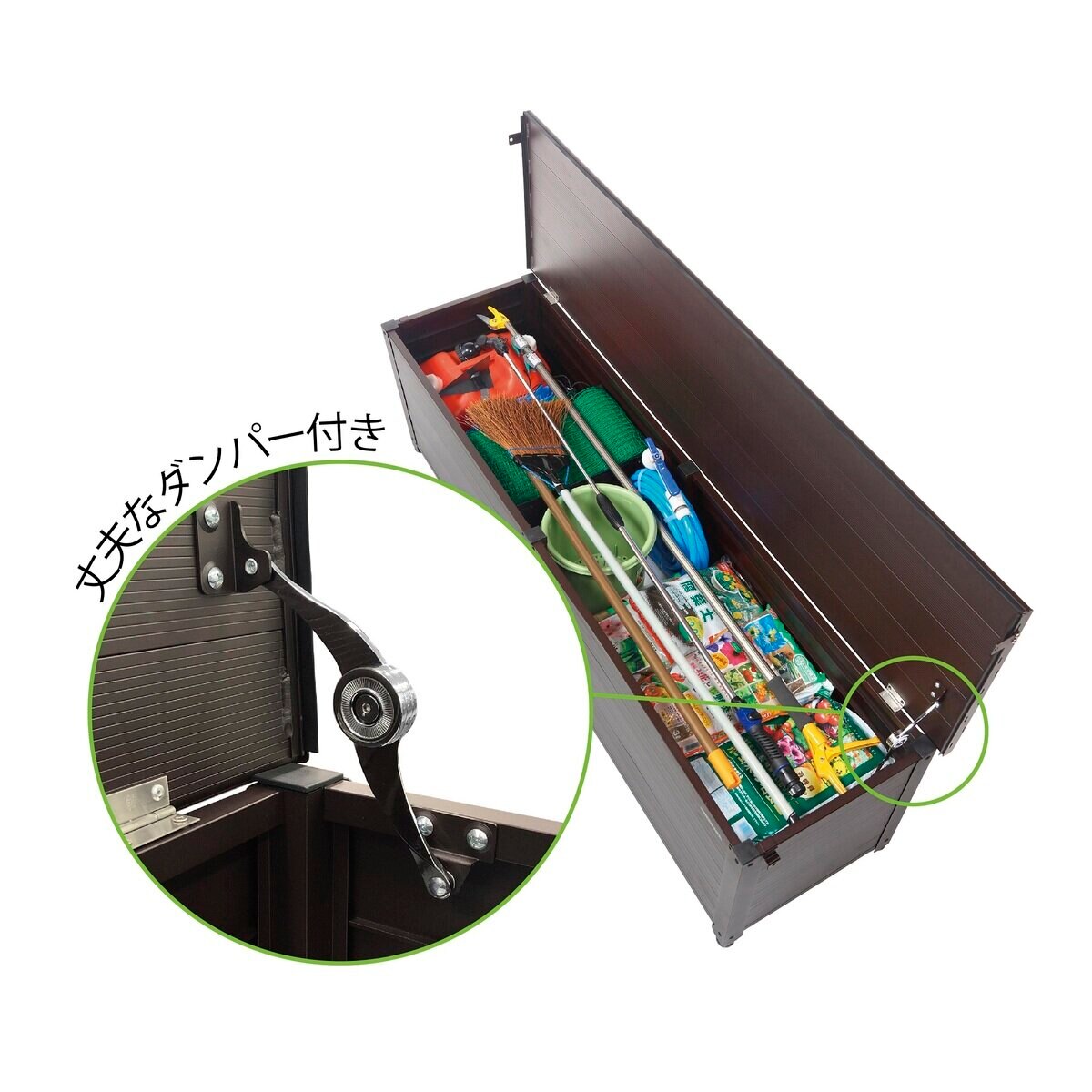 グリーンライフ アルミベンチストッカー 幅174cm ABS-174P グリーンライフ アルミベンチストッカー 幅174cm ABS-174P