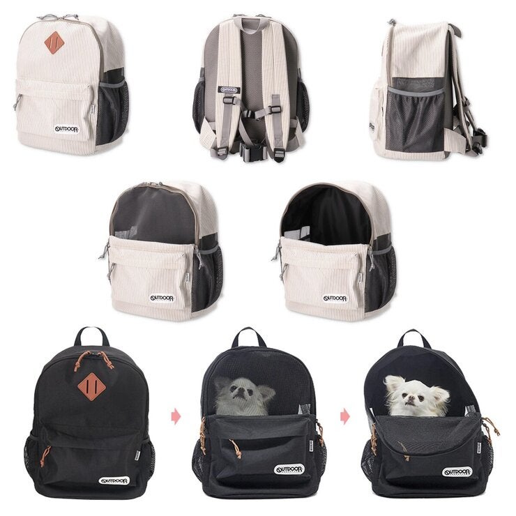 OUTDOOR ヒッコリーリュック　Mサイズベージュ アウトドア プロダクツ ペットリュック M サイズ ヒッコリーベージュ