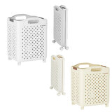 7Life ランドリーバスケット 折り畳み キャスター付き -M