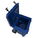 キャンプゼロ 50L ロトモールドクーラーボックス キャスター付き ネイビーブルー