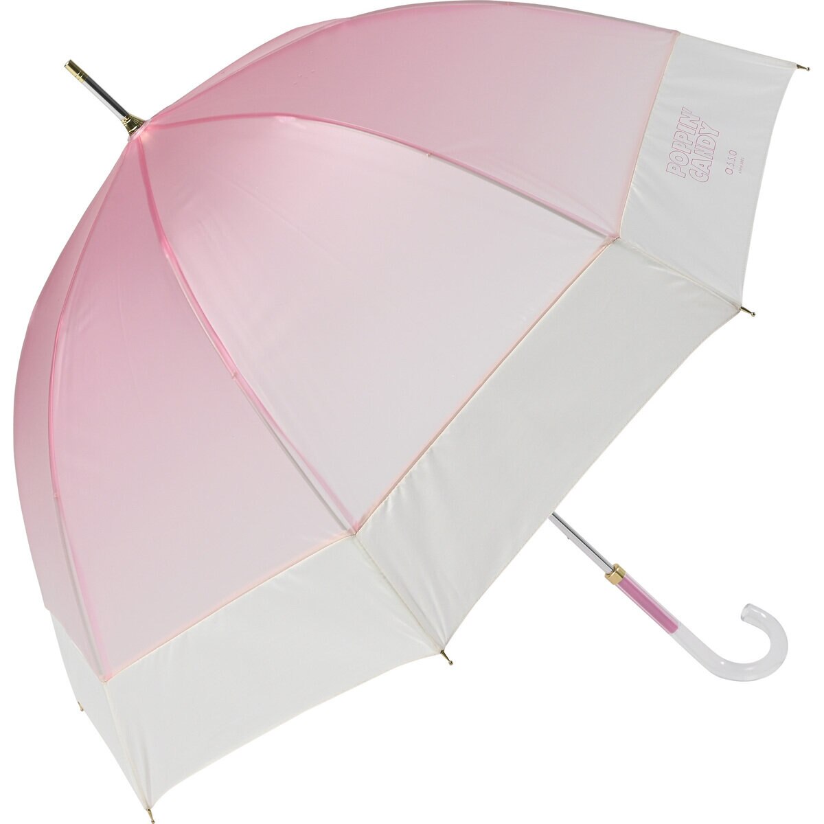 assa 雨傘長傘 CAL60 お菓子 透明 ピンク / グラデーションゼリー RL842