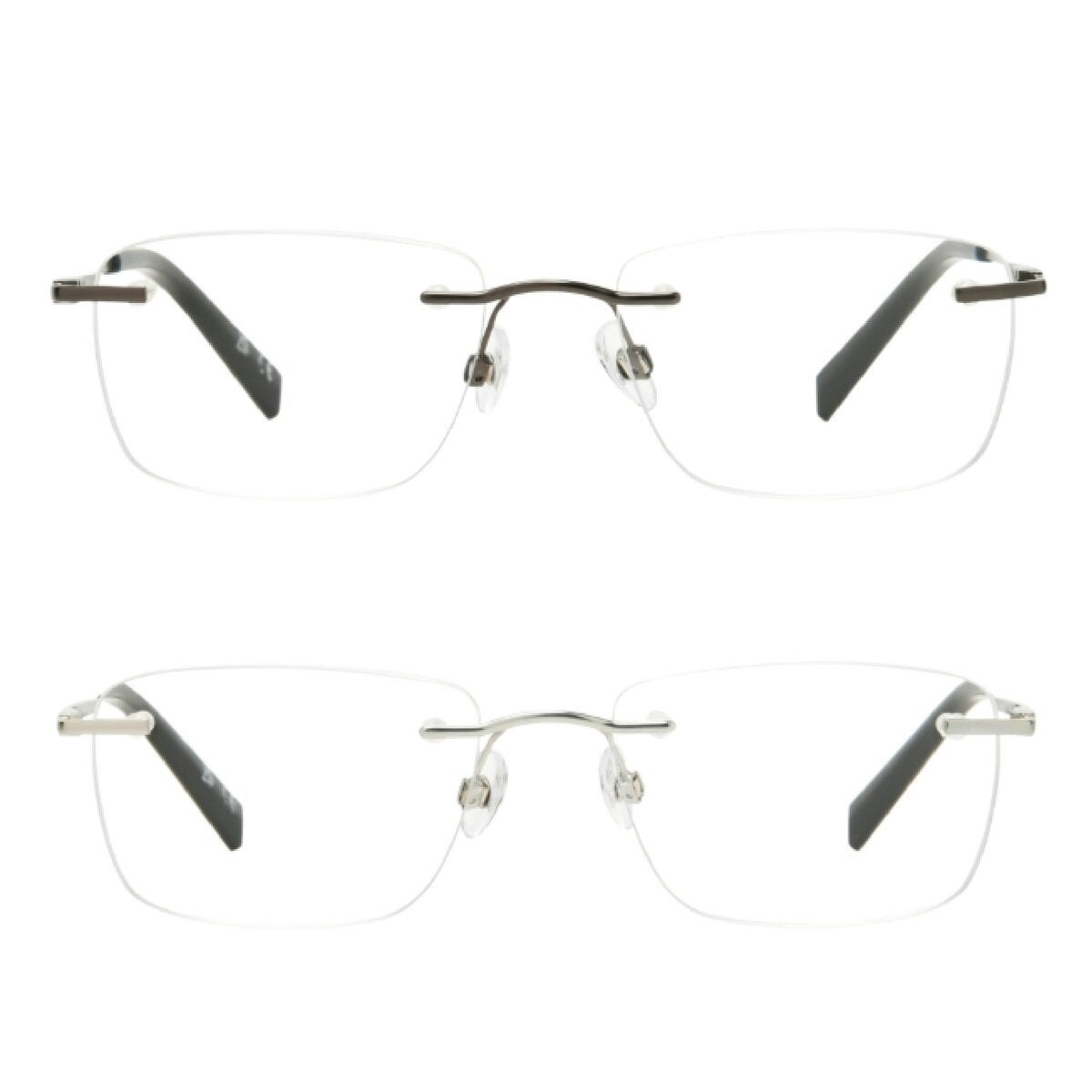 Foster Grant 老眼鏡 ブルーライトカット レクタングラーリムレス +1.50 2本セット Foster Grant 老眼鏡 ブルーライトカット レクタングラーリムレス +1.50 2本セット