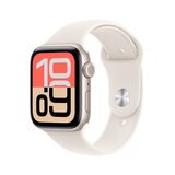 Apple Watch SE 3 Cellular 44mmスターライトアルミニウムケースとスターライトスポーツバンド - S/M