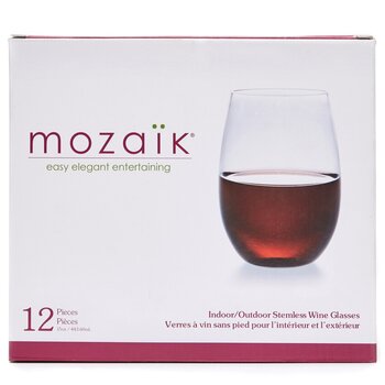 Mozaik プラスチック ワイングラス 12個 Mozaik プラスチック ワイングラス 12個