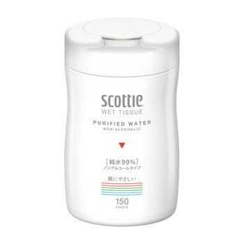 スコッティ ウェットティッシュ 純水99% ノンアルコールタイプ 150枚x12個 スコッティ ウェットティッシュ 純水99% ノンアルコールタイプ 150枚x12個